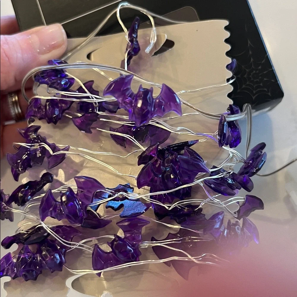 Pier 1 Bat LED String Lights in Vibrant Purple